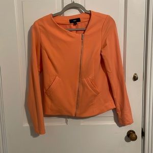 Target brands jacket with pockets and slanted zipper